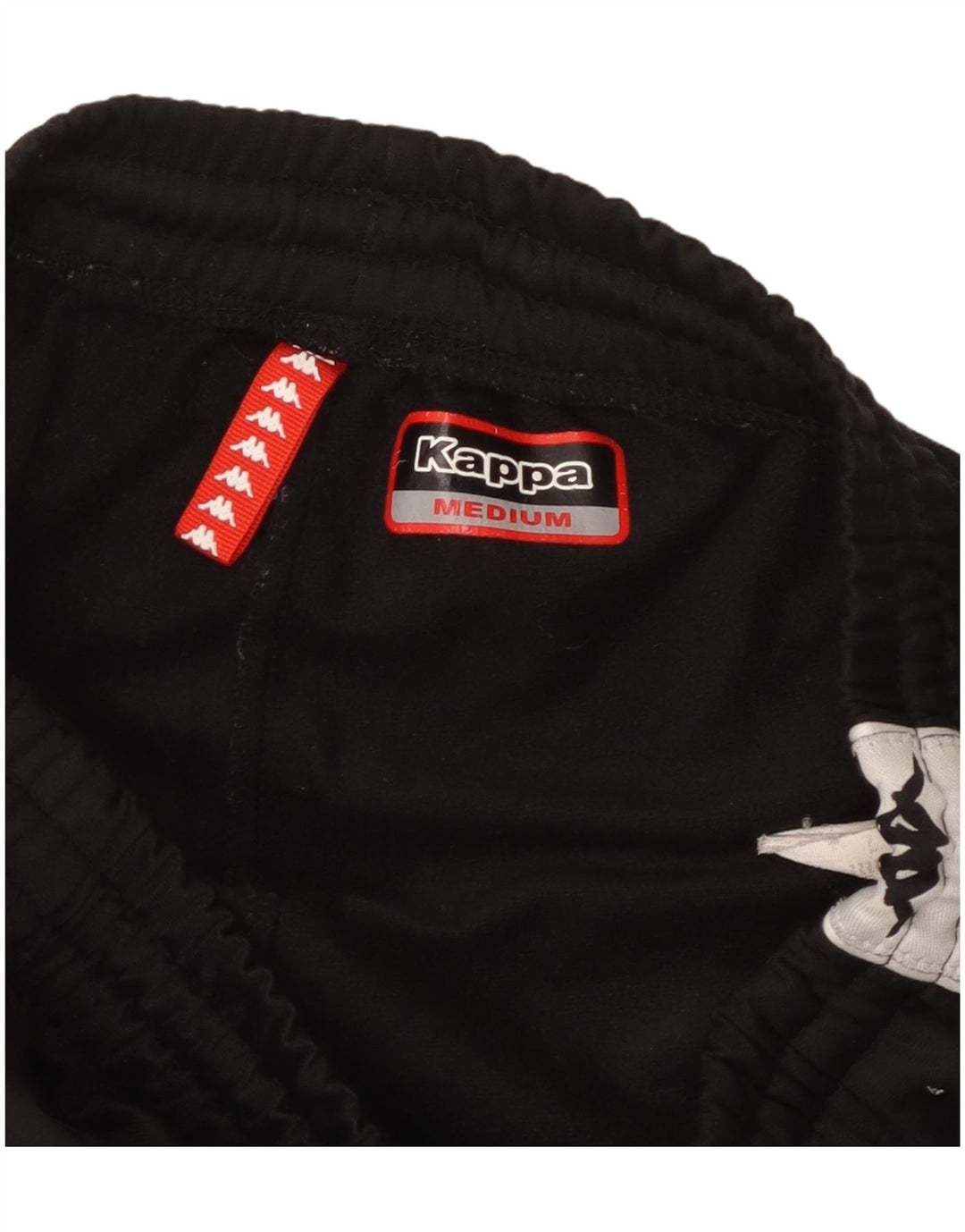 Pantaloni de trening cu grafică pentru bărbați Kappa, poliester negru mediu
