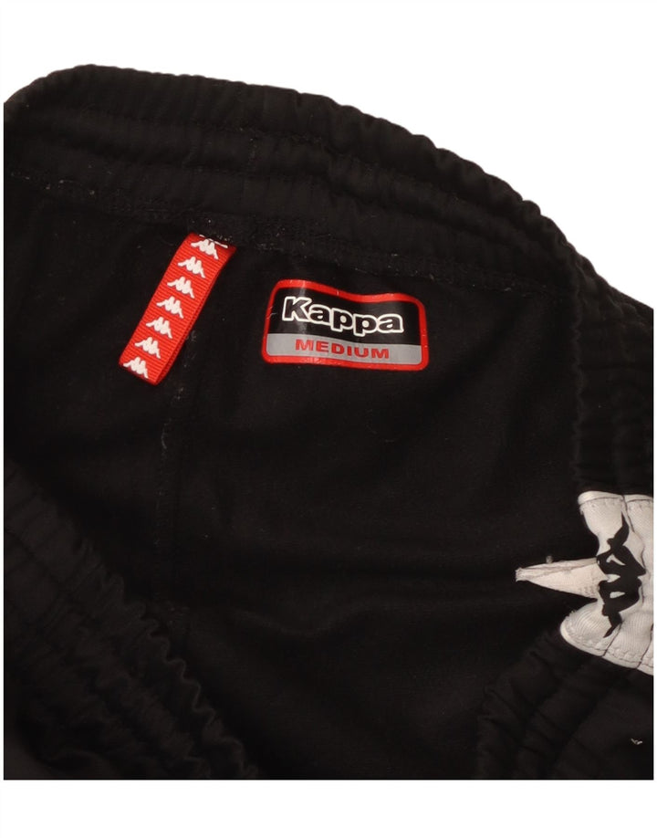 Pantaloni de trening cu grafică pentru bărbați Kappa, poliester negru mediu