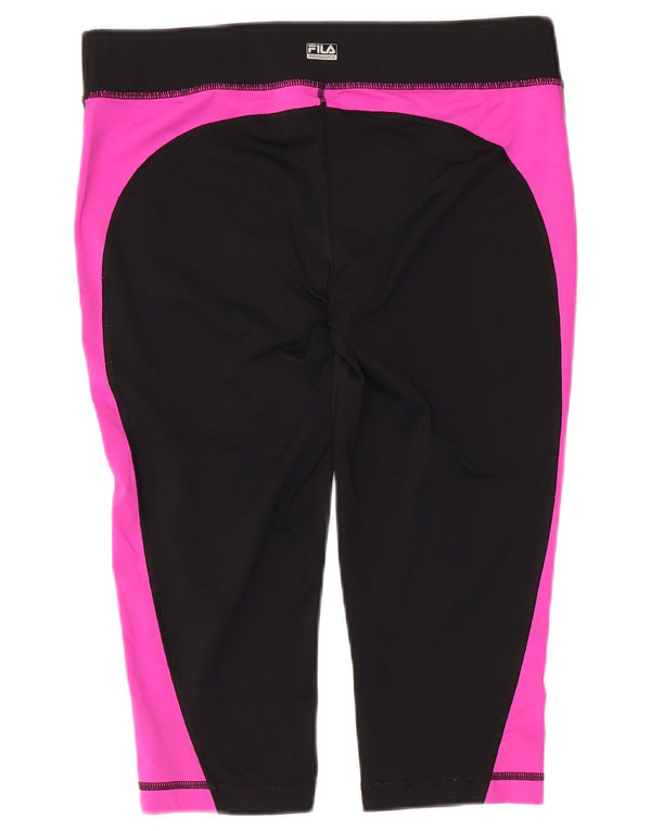 Leggings Capri Fila pentru femei UK 14 Medium Black Colorblock Poliester