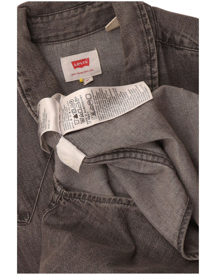 Cămașă de blugi pentru bărbați Levi's, bumbac gri mediu