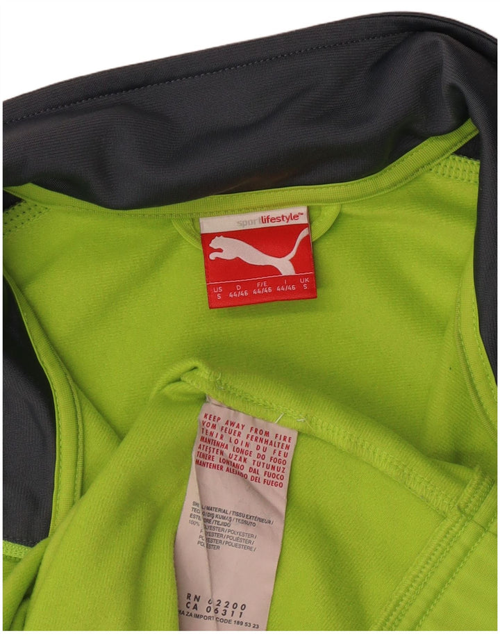 Jachetă de top pentru trening grafic PUMA pentru bărbați, mică, verde, poliester color bloc