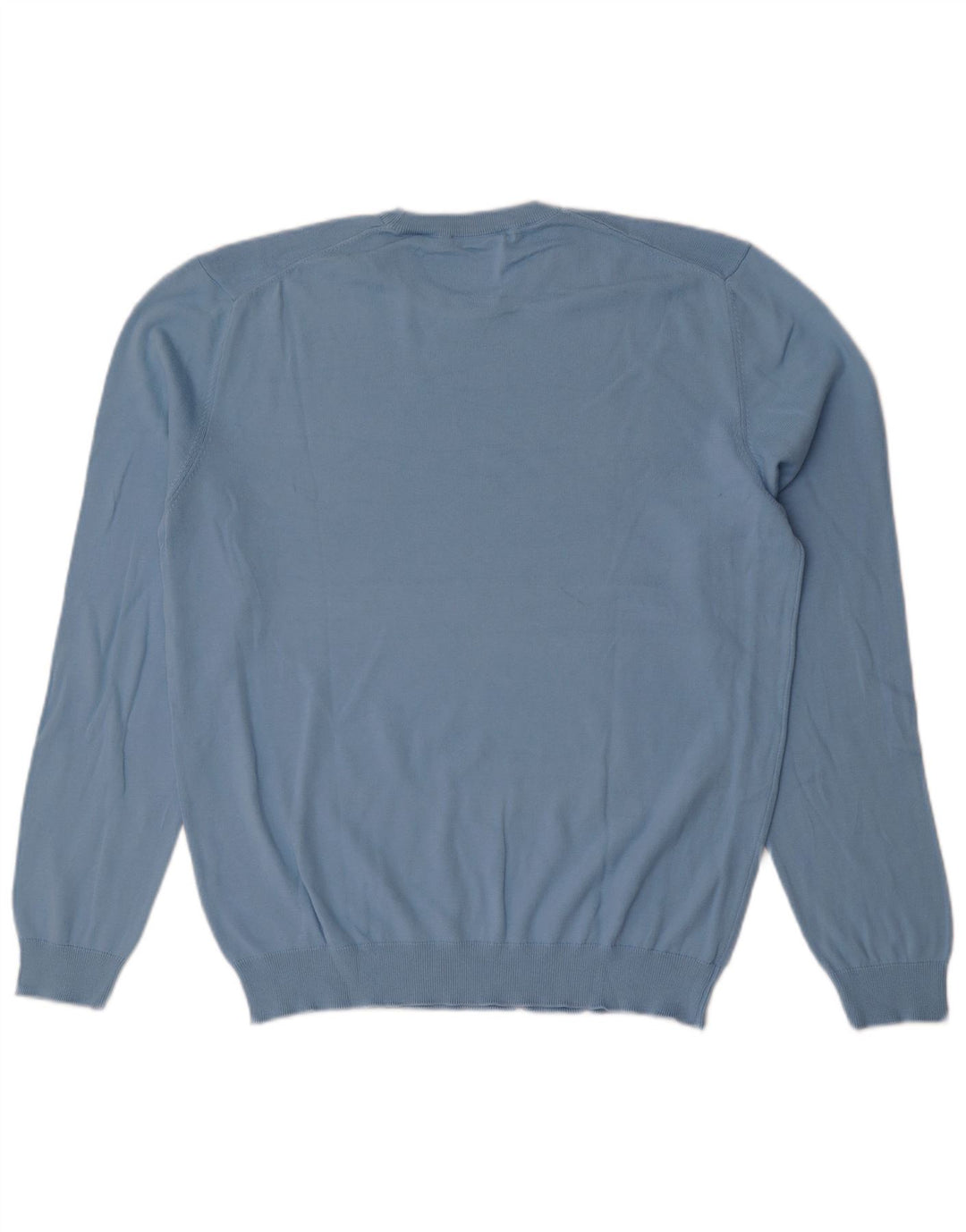 Pulover Benetton pentru bărbați, cu gât crew, XL, bumbac, albastru