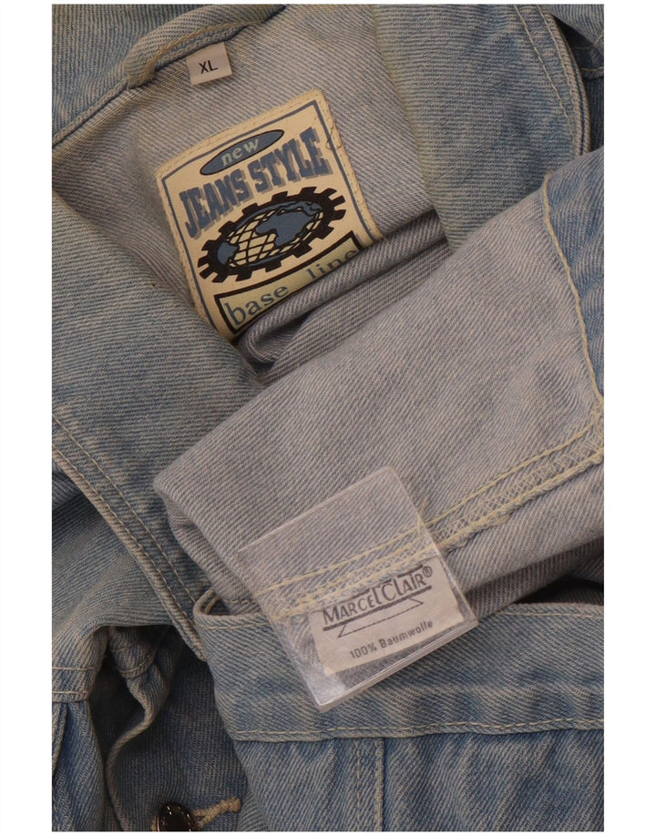 MARCEL CLAIR Gilet de denim pentru bărbați UK 42 XL Bumbac albastru