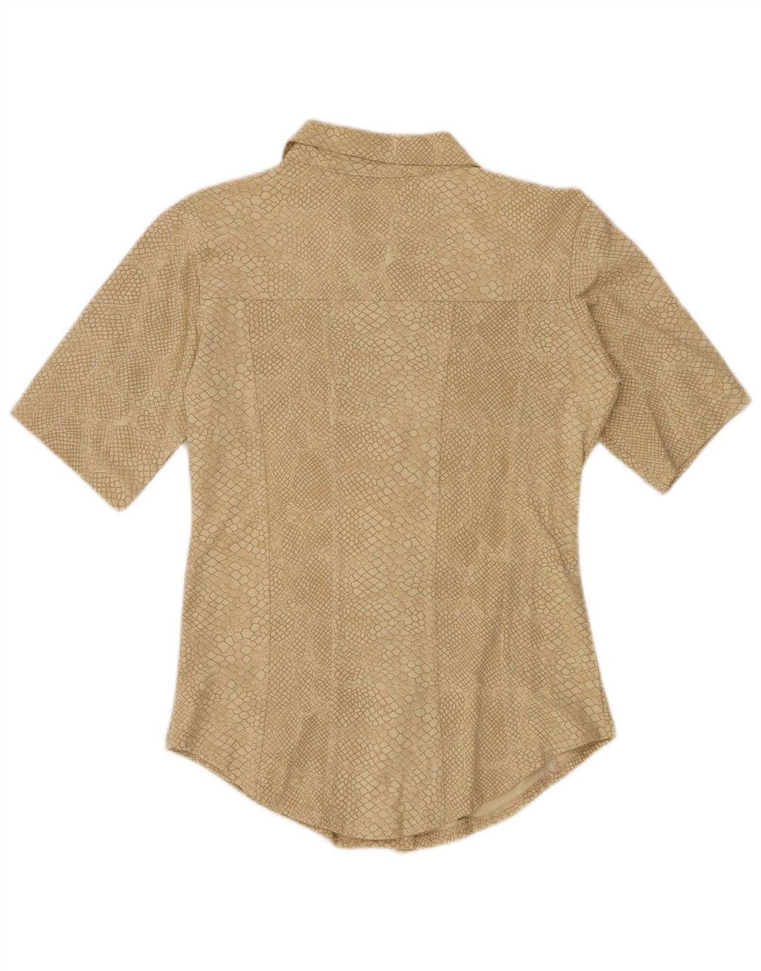 Cămașă pentru femei VINTAGE cu model abstract UK 12 Medium Bej Animal Print