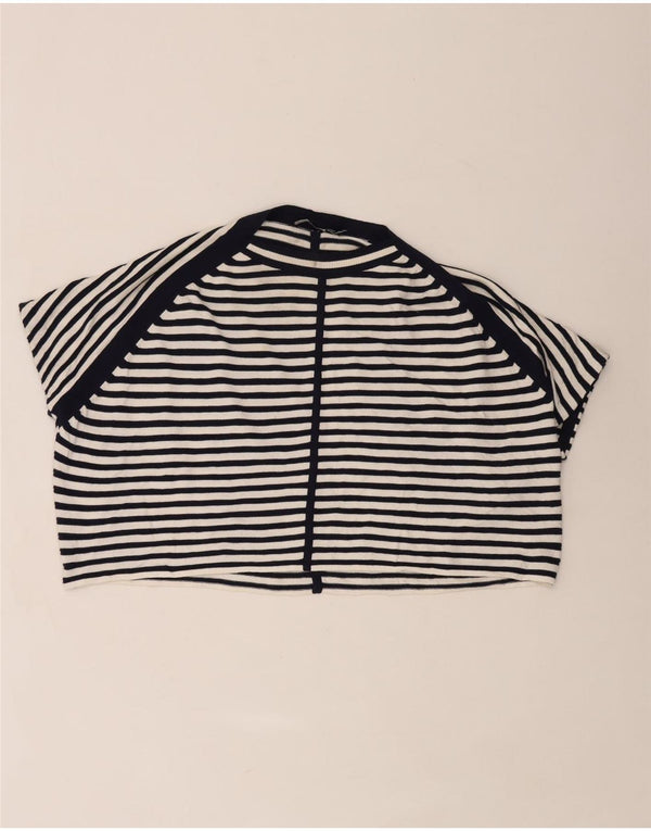 Pulover pentru femei Karen Millen Crop Poncho UK 10 Mic Bleumarin Nautic