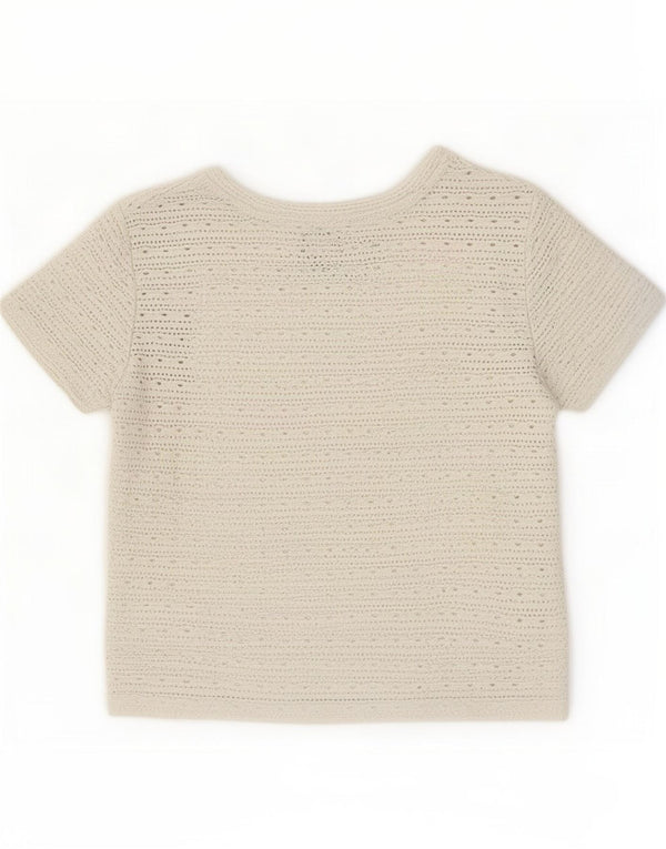 Tricou Crop pentru femei Zara UK 10 Small Gri Poliester