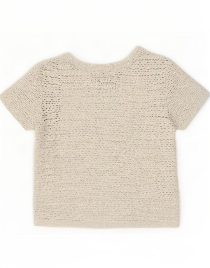Tricou Crop pentru femei Zara UK 10 Small Gri Poliester
