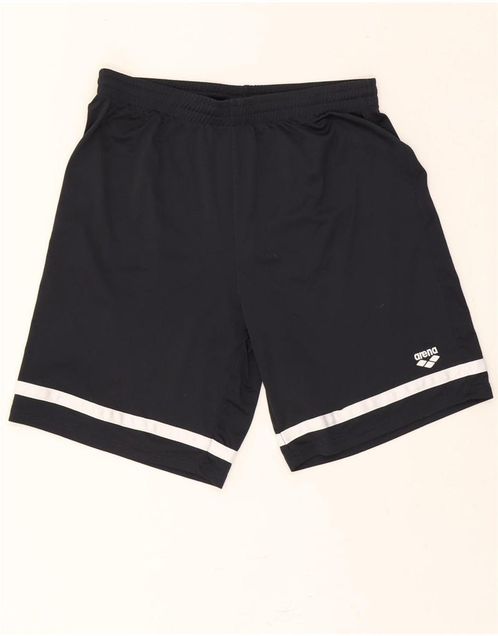 ARENA Mens Sport Shorts Large  Navy Blue Polyester Vintage Arena and Second-Hand Arena from Messina Hembry 