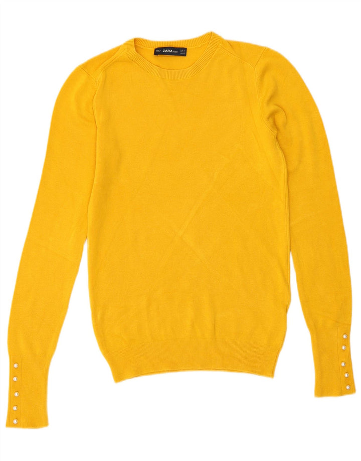 Pulover pentru damă Zara, cu gât turnut, UK 10 Mic Galben