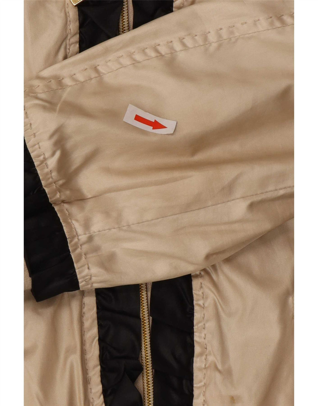 Moschino Bomber Jacket pentru femei UK 14 Large Gold Colorblock Poliester
