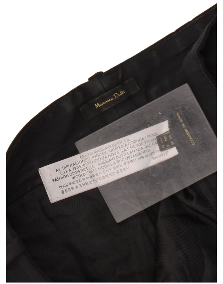 MASSIMO DUTTI Pantaloni drepti pentru femei EU 40 Medium W30 L27 Negru