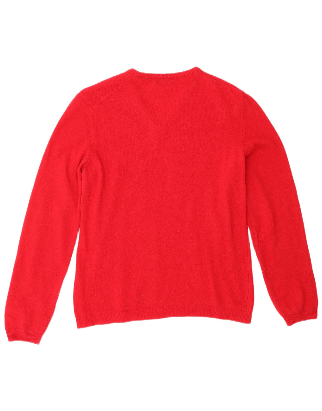 Pulover cu decolteu în V BENETTON pentru femei UK 10 Small Red