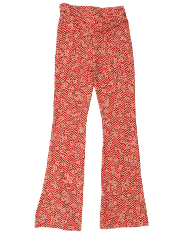 Pantaloni casual Flare pentru femei Zara Mediu L28 L33 Poliester floral portocaliu