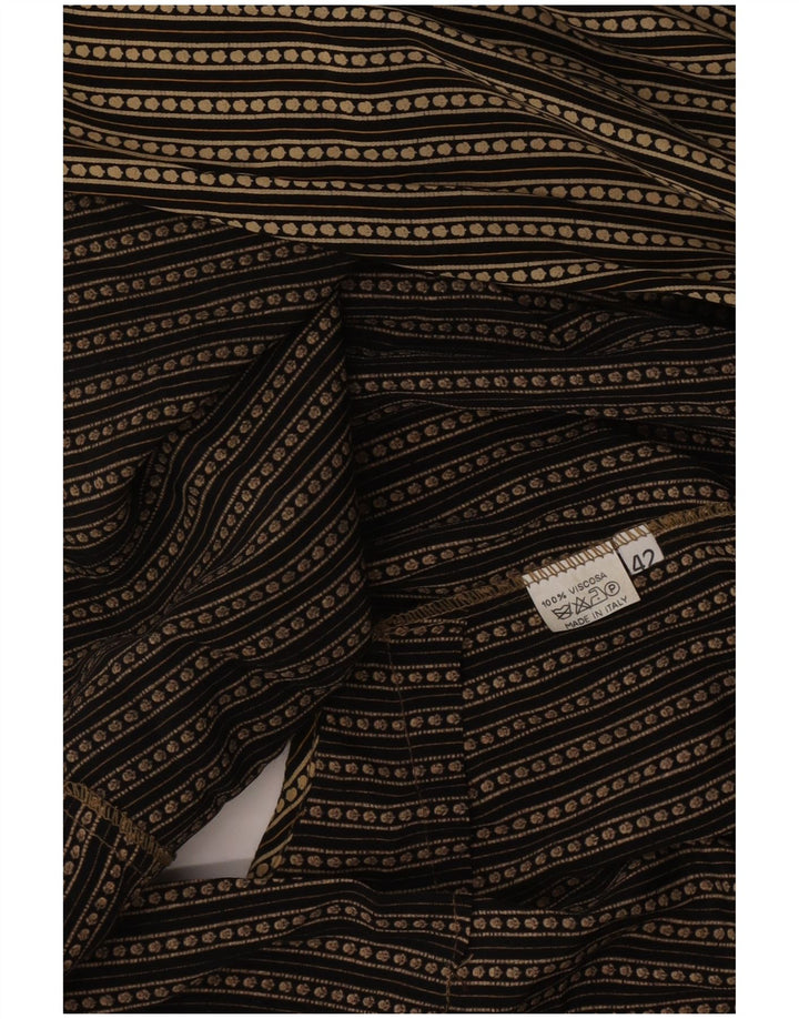 Crop Top fără mâneci Vintage pentru femei IT 42 Medium Bej Viscoză cu dungi