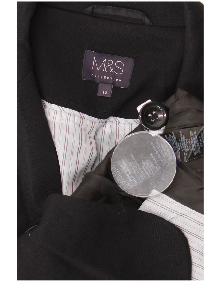 Jachetă pentru femei Marks & Spencer Crop 1 Button Blazer UK 12 Medium Black