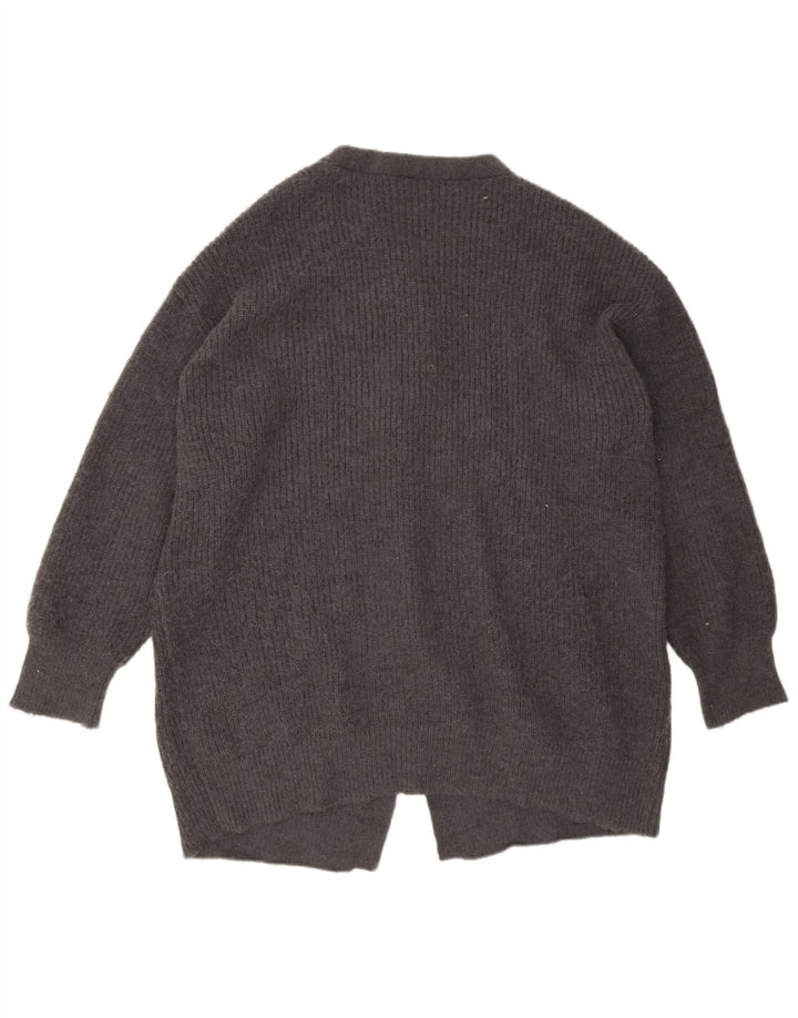 Pulover cardigan supradimensionat pentru femei Zara UK 16, mare, gri, poliester