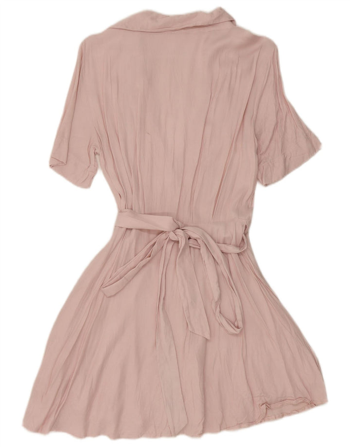 Rochie Wrap pentru femei Zara UK 10 Small Pink Viscose