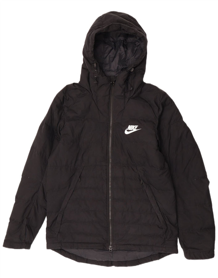 Jachetă căptușită cu glugă Nike pentru bărbați UK 38 Poliester mediu negru