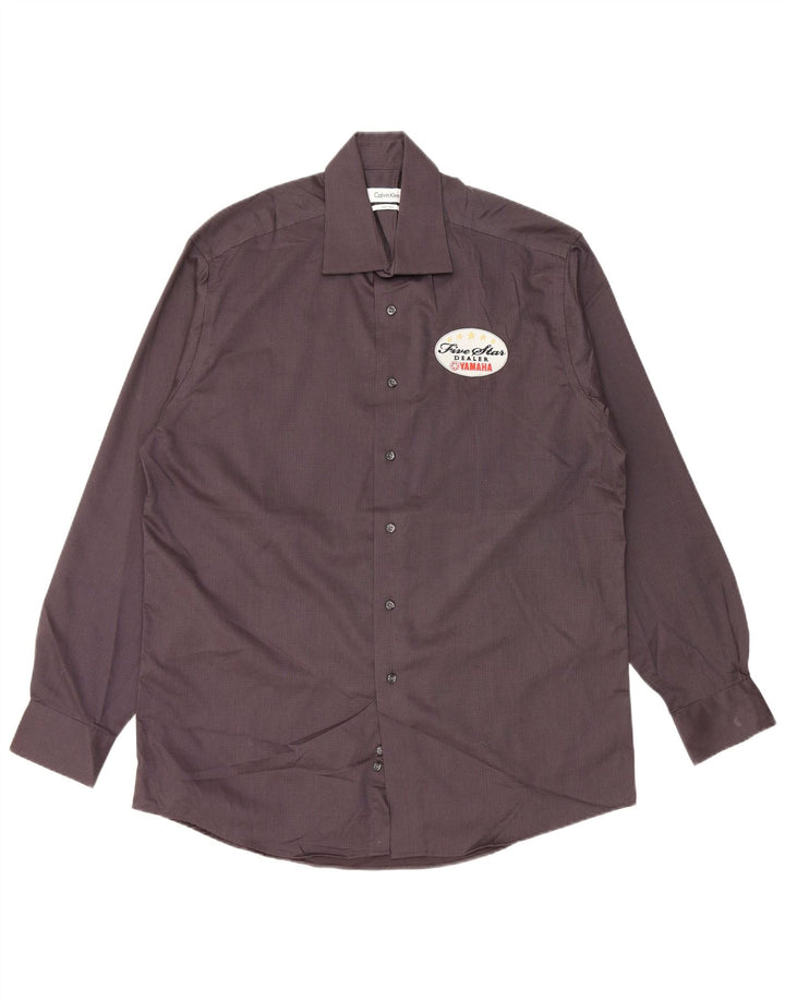 Cămașă pentru bărbați CALVIN KLEIN Mărimea 15 1/2 16 Bumbac cu pete gri mediu