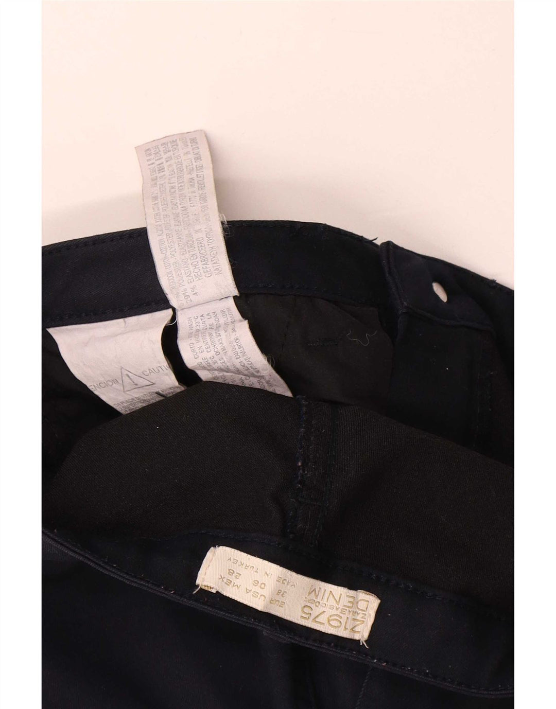 Blugi slim pentru femei Zara EU 38 Mici W28 L27 Bleumarin Poliester