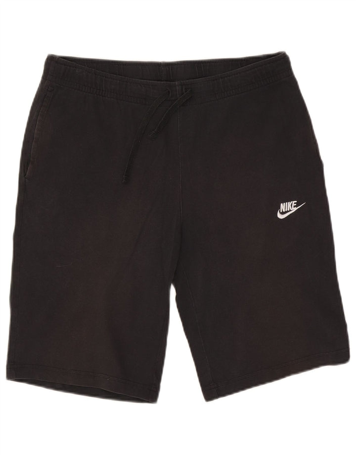Pantaloni scurți sport Nike pentru bărbați, bumbac mediu negru