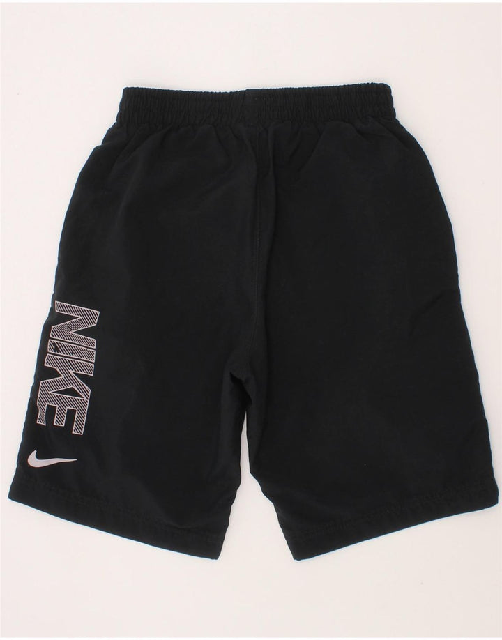 NIKE Boys Graphic Sport Shorts 8-9 Years Small Black Polyester Vintage Nike and Second-Hand Nike from Messina Hembry 