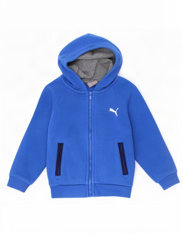 Pulover Puma Baby Boys Zip Hoodie 12-18 Luni Bumbac Albastru