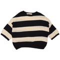 Bluză supradimensionată pentru femei Zara, cu mâneci jumate, UK 12 Medium, cu dungi albe