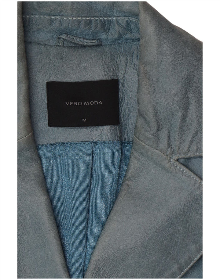 Jachetă de piele pentru femei VINTAGE UK 12 Medium Blue