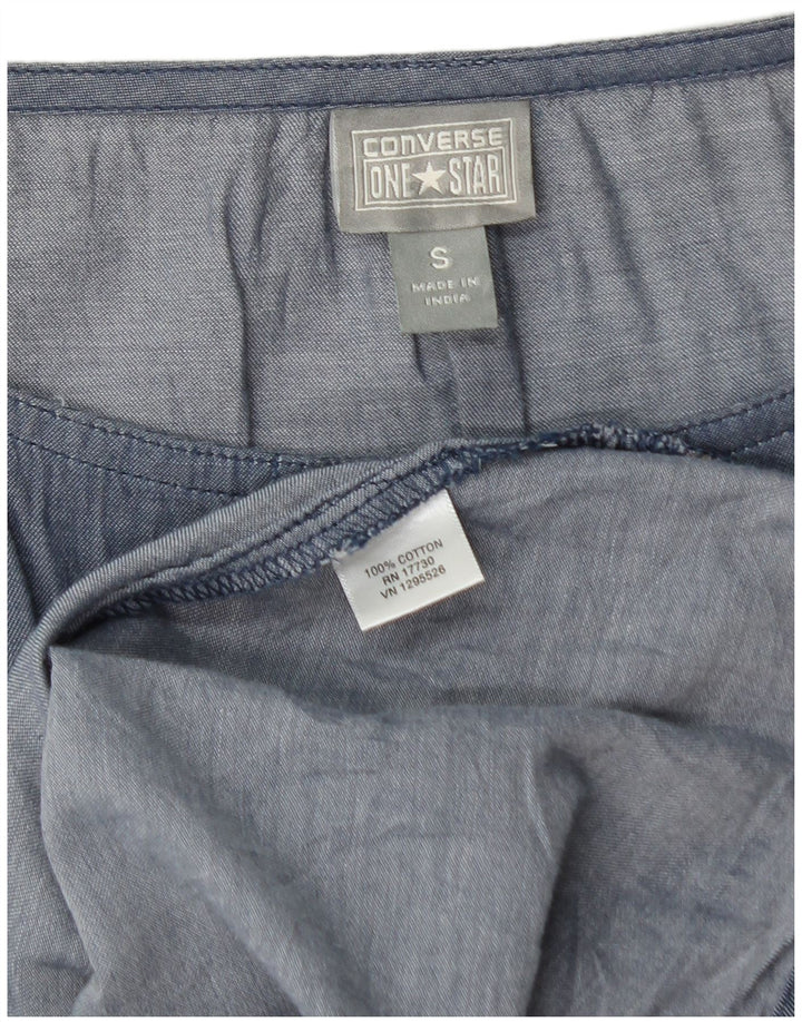 Rochie A-Line fără mâneci CONVERSE UK 10 Bumbac albastru mic