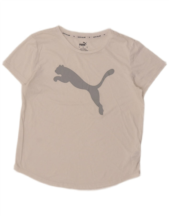 Tricou grafic PUMA pentru femei Top UK 14 Poliester alb mediu
