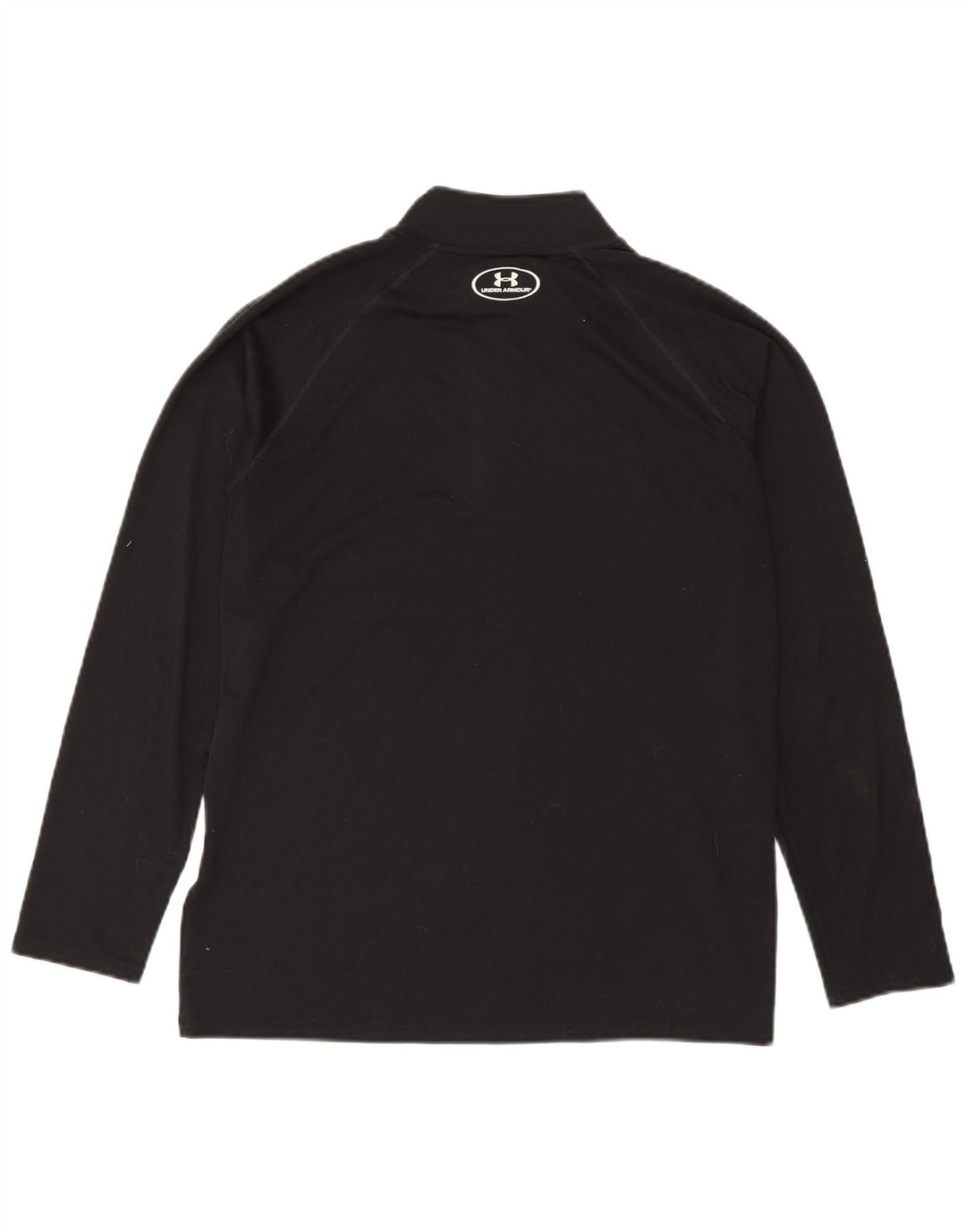 Top de trening Under Armour pentru bărbați Heat Gear cu fermoar și gât, negru mediu