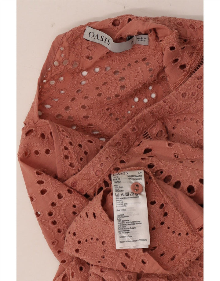 Bluză pentru femei Oasis UK 12, bumbac cachetăl, roz mediu