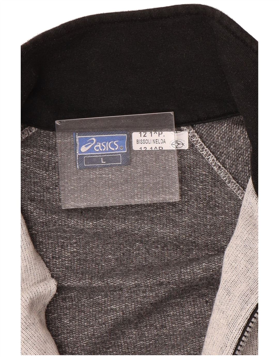 Jachetă de top pentru trening ASICS pentru bărbați, mare, gri din bumbac color bloc