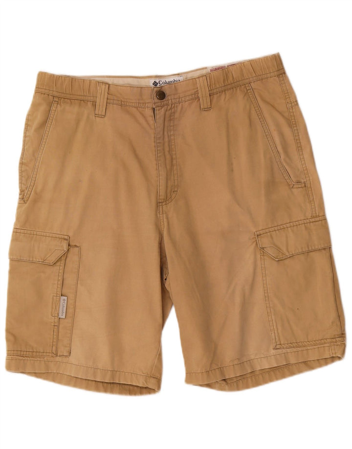 Pantaloni scurți cargo Columbia pentru bărbați, medii W32, bumbac, bej