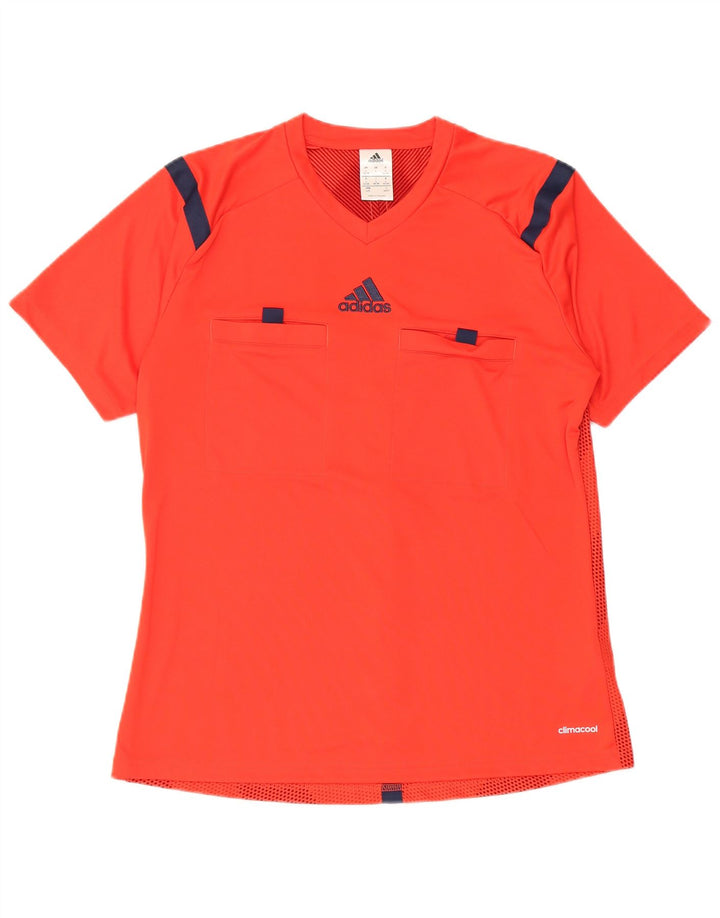 Tricou Adidas Climacool pentru băieți Top 15-16 ani Poliester cu dungi roșii mari