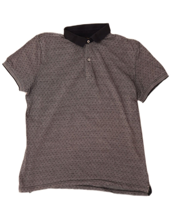 Cămașă polo Massimo Dutti pentru bărbați, XL, bumbac cu pete gri