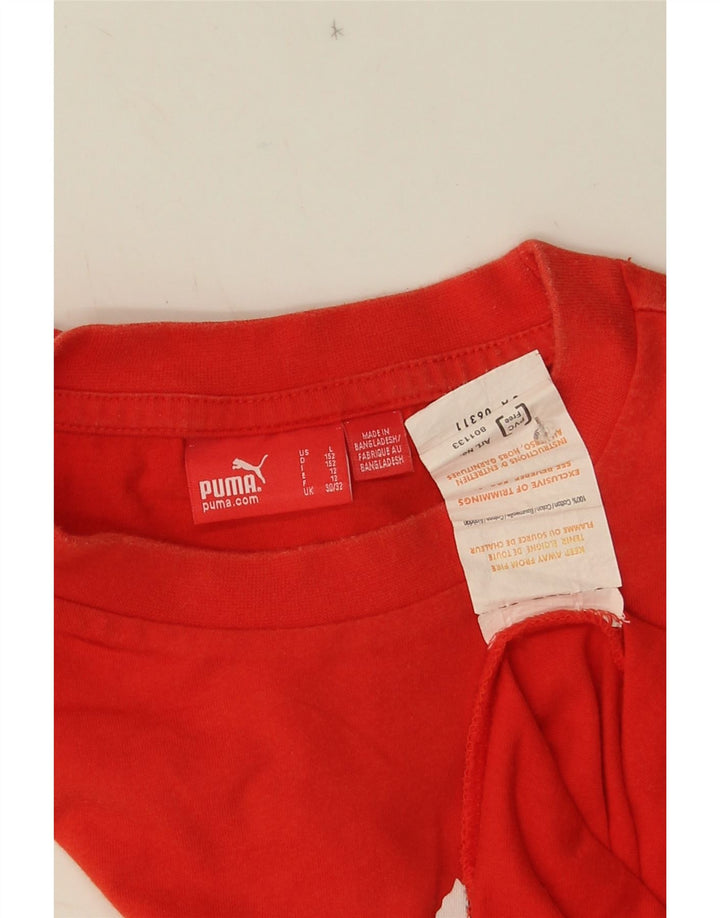 Puma Boys Graphic Vest Top 11-12 Ani Bumbac Roșu
