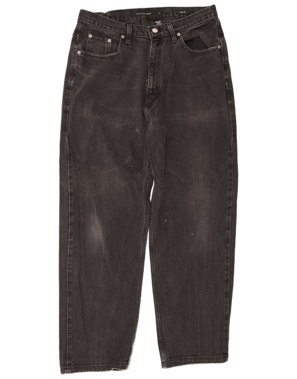 Blugi largi pentru bărbați Calvin Klein Easy Fit W34 L28 bumbac negru