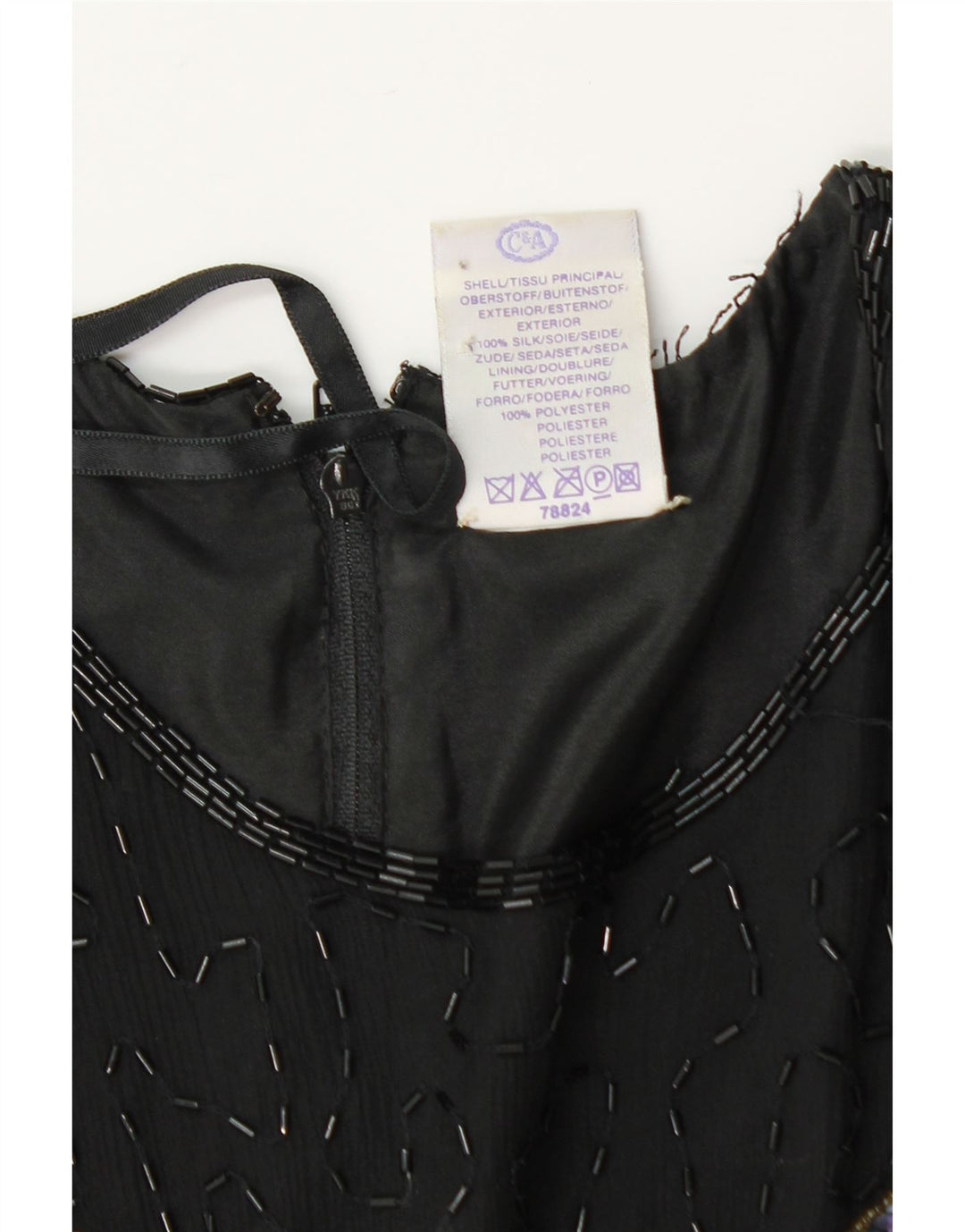C & A Womens Sheath Dress EU 40 Medium Black Polyester Vintage C & A and Second-Hand C & A from Messina Hembry 