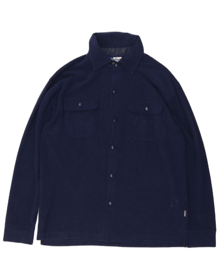 Cămașă pentru bărbați Asics Lumberjack Fleece Poliester mare bleumarin