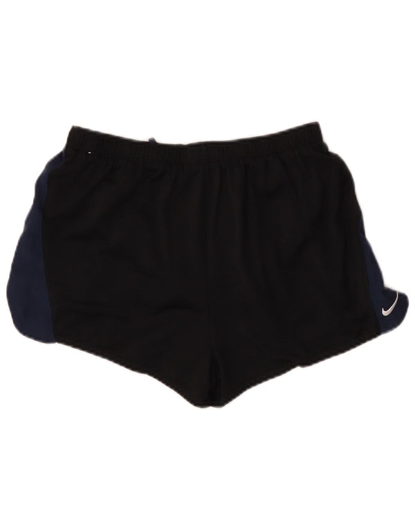 Pantaloni scurți sport Nike Dri Fit pentru femei UK 12 Medium Black Colorblock Poliester