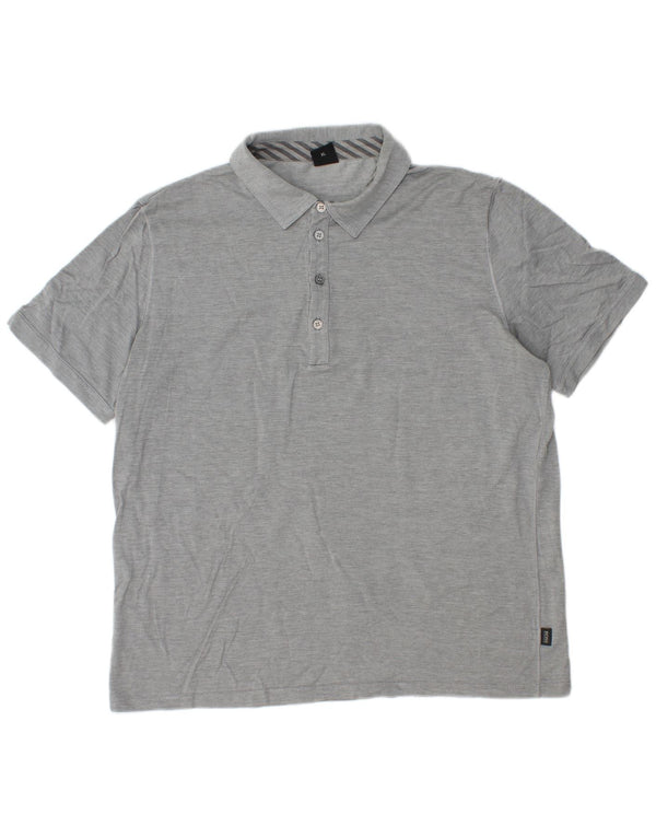 Tricou polo pentru bărbați Hugo Boss XL, gri cu pete