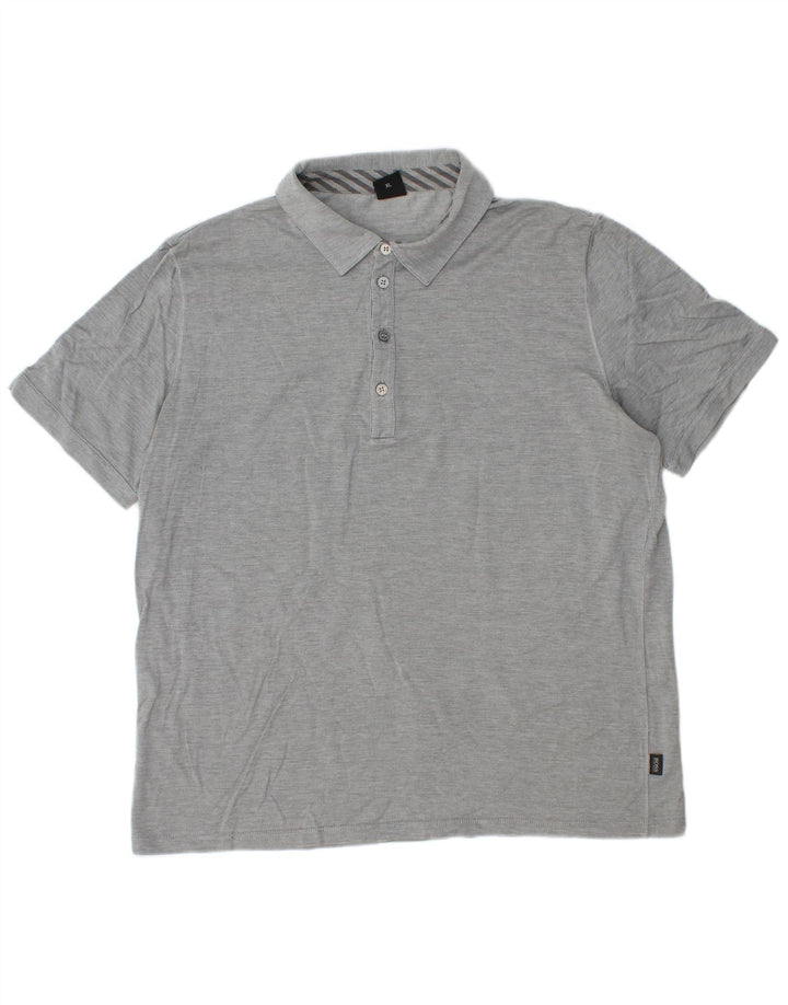 Tricou polo pentru bărbați Hugo Boss XL, gri cu pete