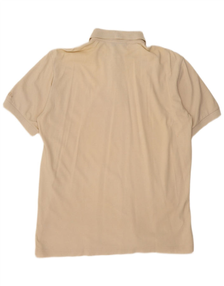 ELLESSE Mens Polo Shirt XL Beige Cotton