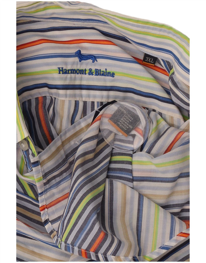 Cămașă pentru bărbați Harmont & Blaine, bumbac cu dungi multicolore 3XL