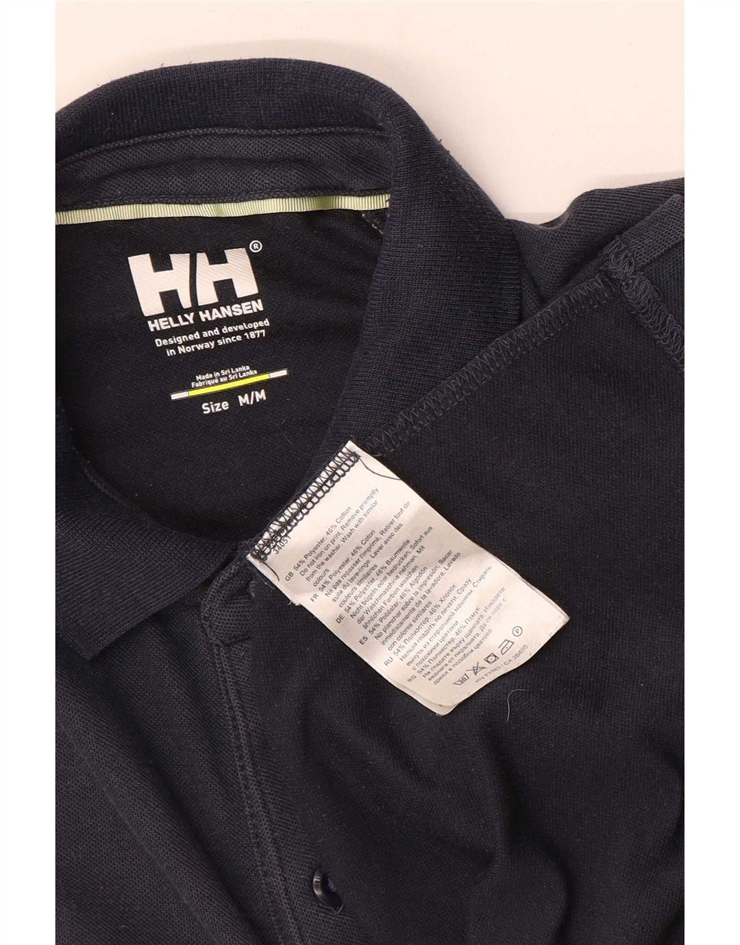 Helly Hansen Tricou polo cu grafică pentru bărbați, bumbac, albastru bleumarin mediu