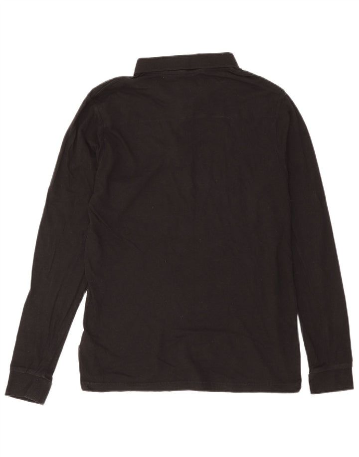 Tricou polo cu mânecă lungă pentru bărbați French Connection, bumbac mediu negru