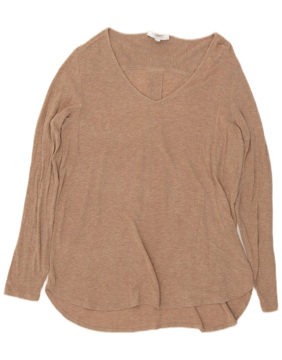 Essentials Top pentru femei cu mânecă lungă UK 12 Medium Bej cu pete