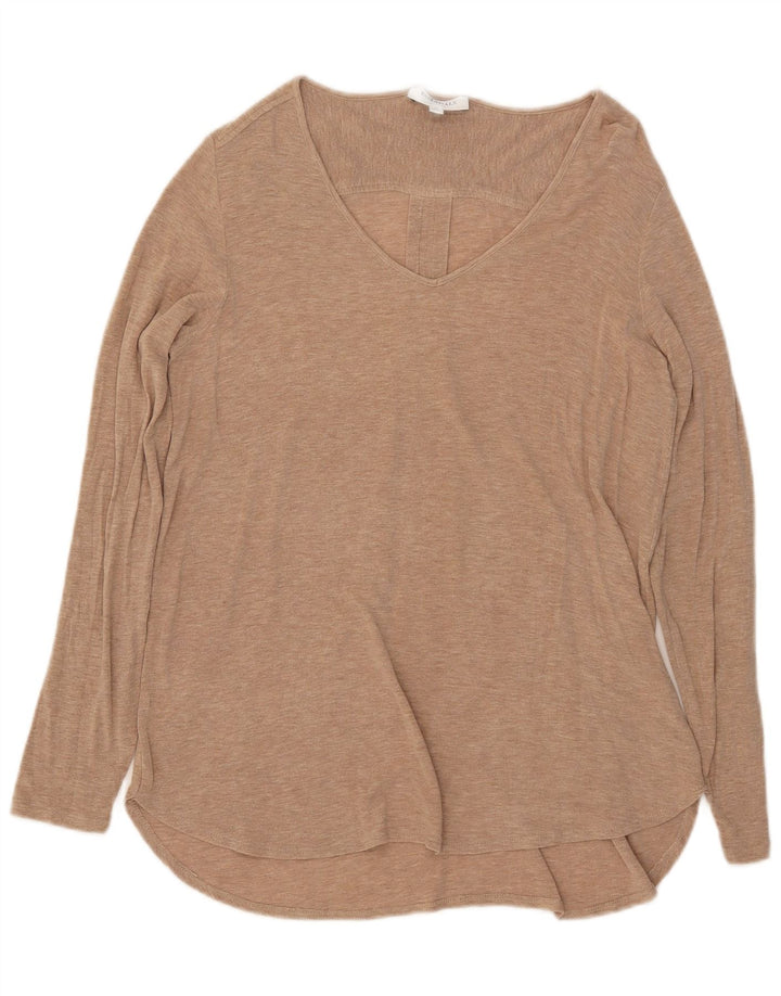 Essentials Top pentru femei cu mânecă lungă UK 12 Medium Bej cu pete